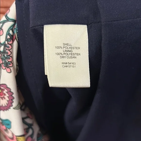 Eliza J Navy and Pink. Floral Ruffled Tiered Sundress - Picture 7 of 10